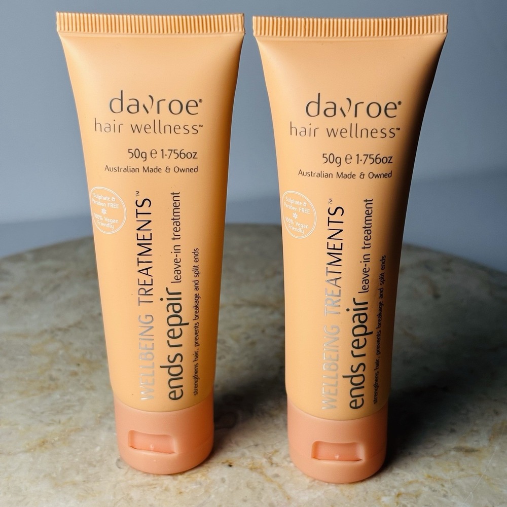 2PK Davroe Hair Wellness Wellbeing Treatments Ends Repair Leave In 1.76oz